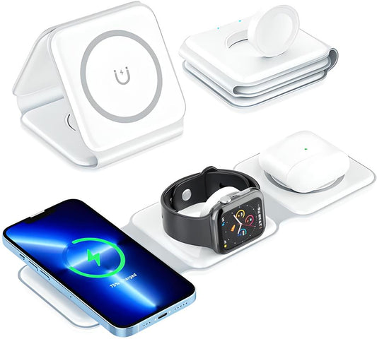 Cargador Inalámbrico 3 en 1 – Carga Rápida para iPhone, Apple Watch y AirPods | MisterTodo Perú - MisterTodo