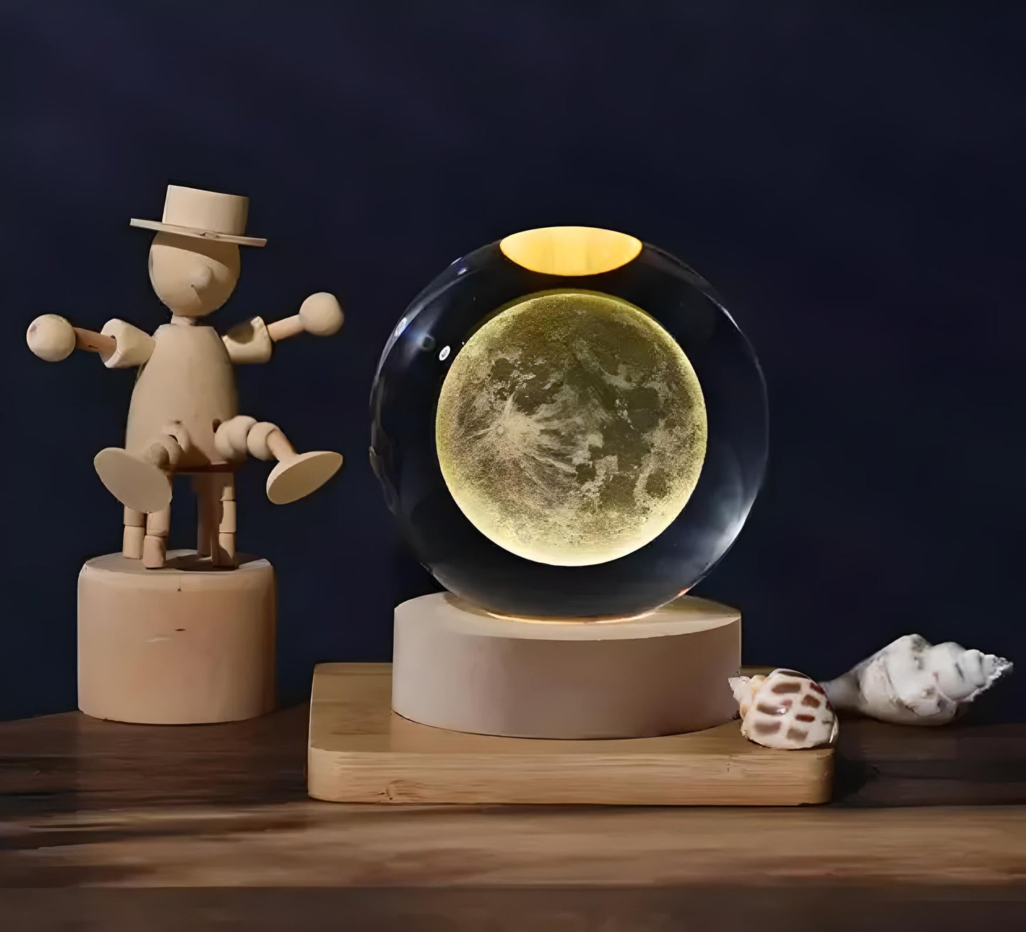 Lámpara Luna 3D Flotante con Interruptor – Decoración Mágica para Escritorio o Dormitorio | MisterTodo Perú - MisterTodo