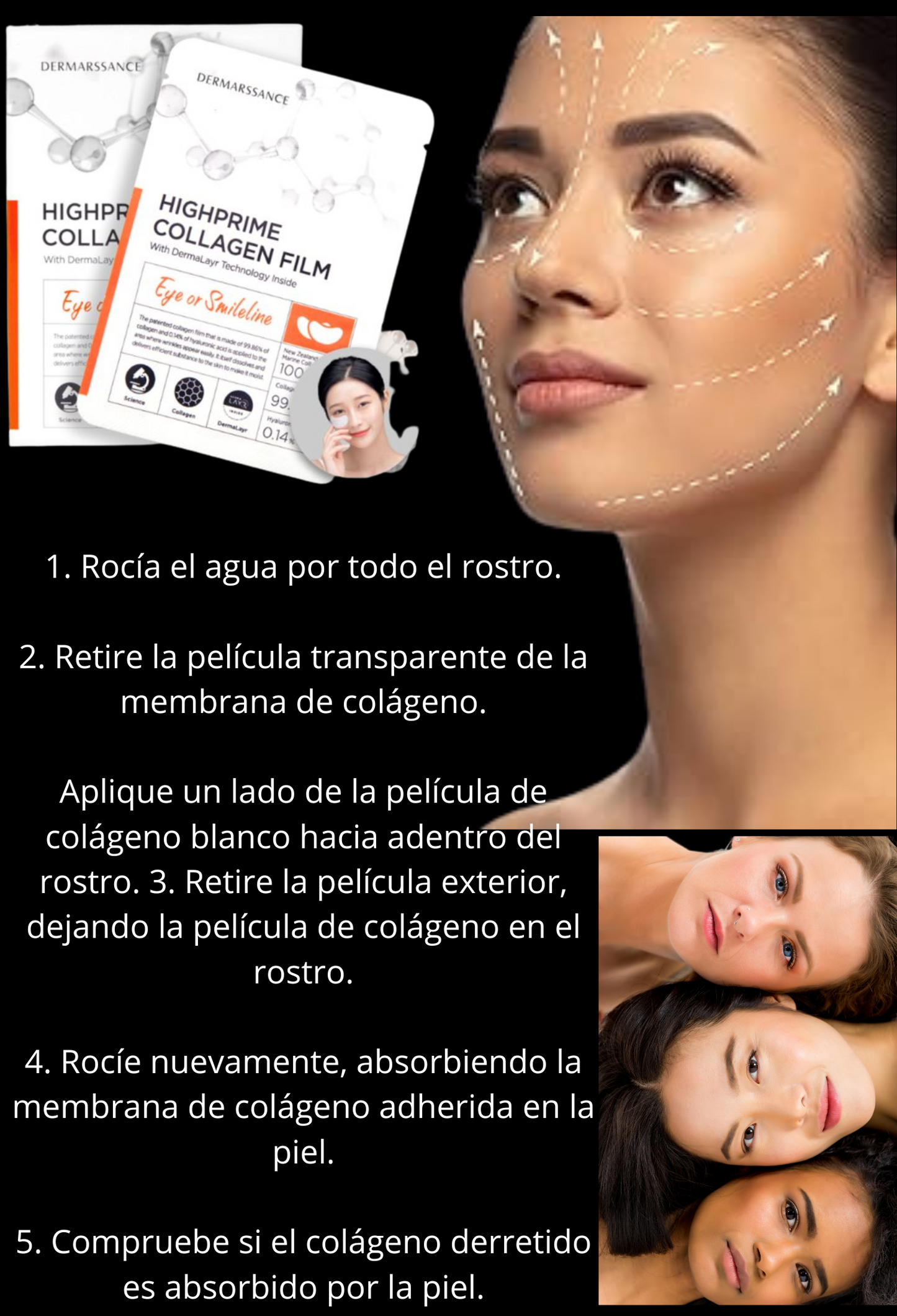 Collagen Film con Agua de Rosas – Hidratación, Rejuvenecimiento y Cuidado Facial | MisterTodo Perú - MisterTodo