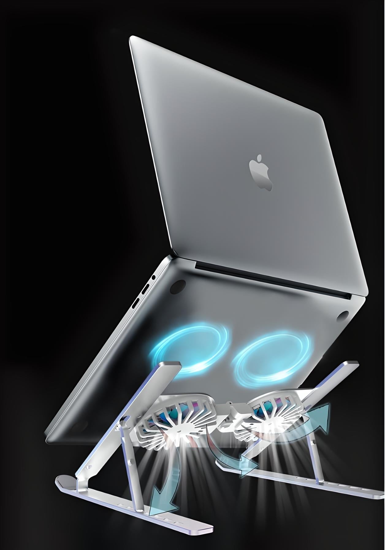 Soporte para Laptop con Ventilador – Plegable, Ergonómico y Antisobrecalentamiento | MisterTodo Perú - MisterTodo
