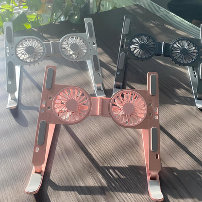 Soporte para Laptop con Ventilador – Plegable, Ergonómico y Antisobrecalentamiento | MisterTodo Perú - MisterTodo
