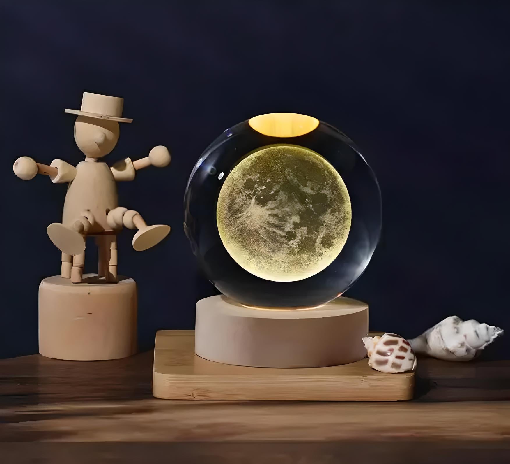 Lámpara Luna 3D Flotante con Interruptor – Decoración Mágica para Escritorio o Dormitorio | MisterTodo Perú - MisterTodo