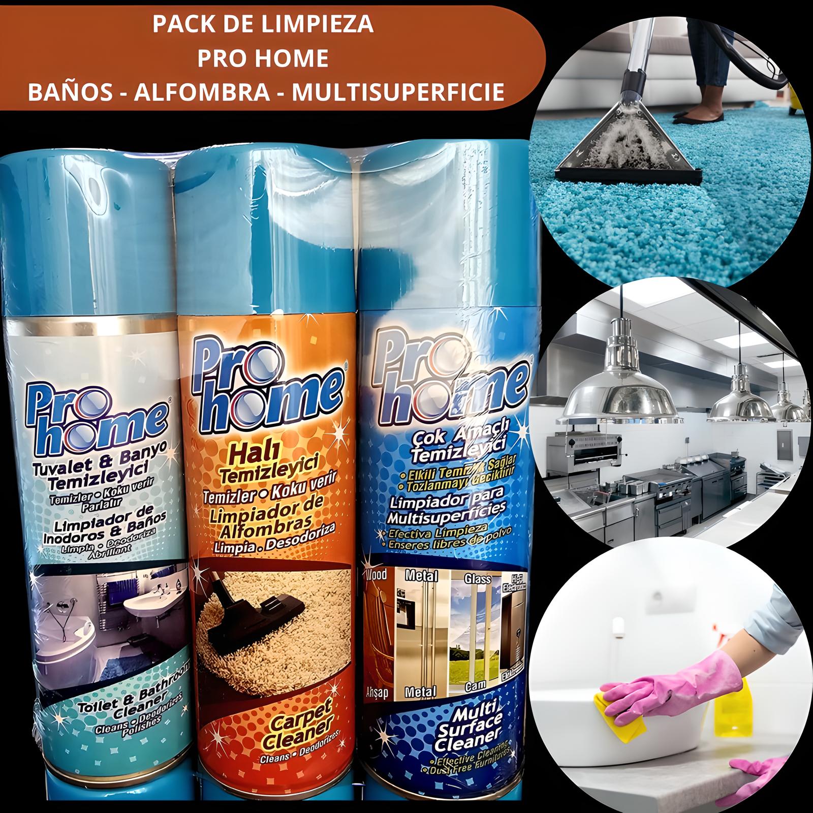 Pack Limpiadores Prohome x3 – Baños, Alfombras y Multisuperficies | Limpieza y Frescura Total | MisterTodo Perú - MisterTodo