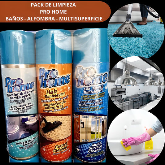 Pack Limpiadores Prohome x3 – Baños, Alfombras y Multisuperficies | Limpieza y Frescura Total | MisterTodo Perú - MisterTodo