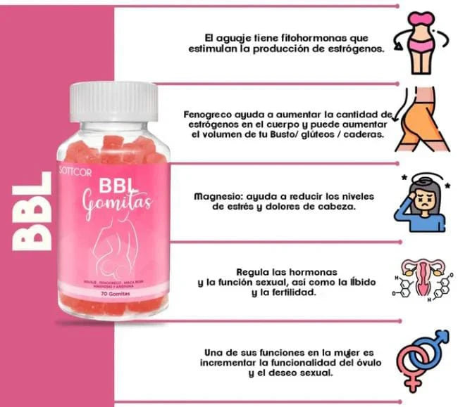 Aguaje BBL para Adultos Gomitas Sottcor 100gr - MisterTodo