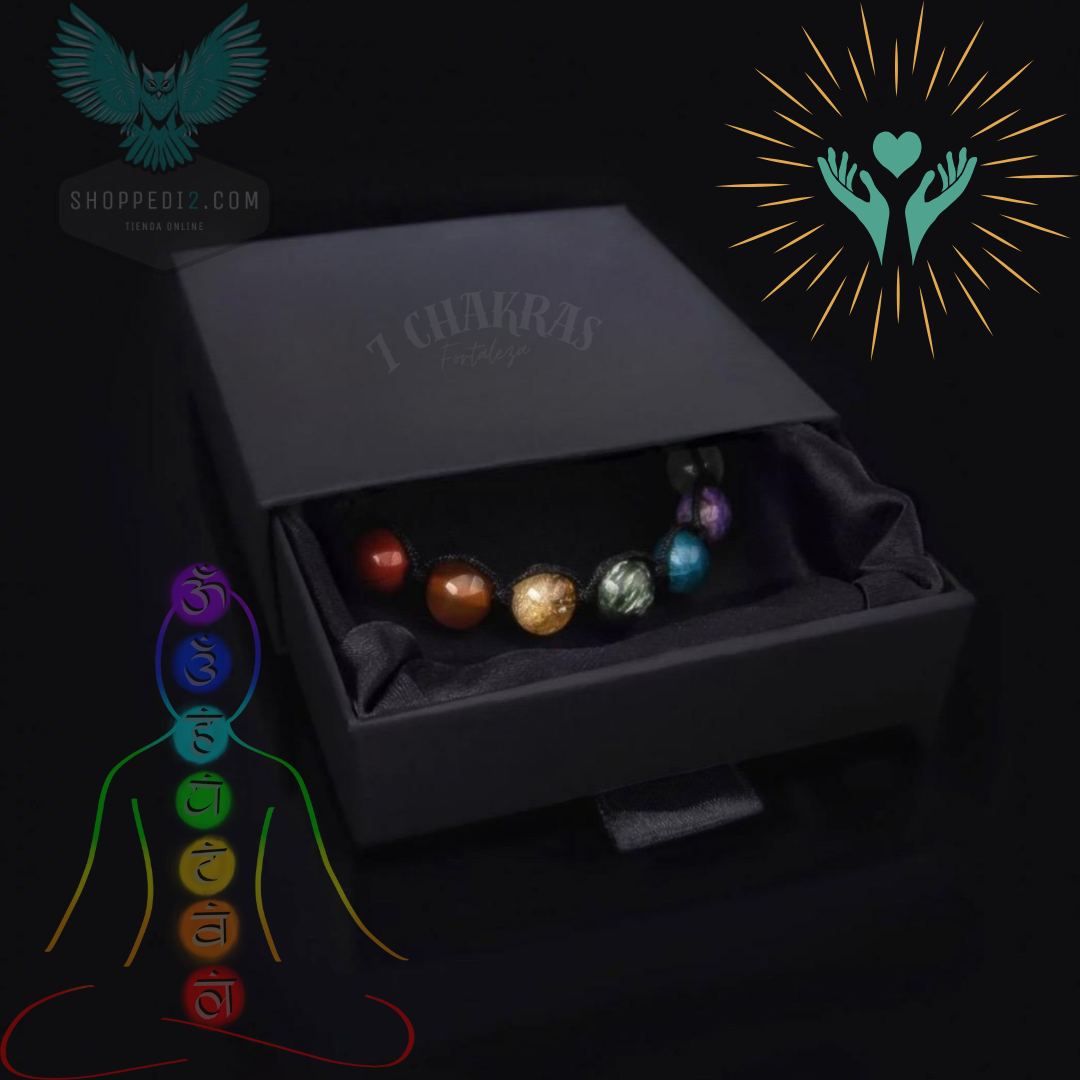 Pulsera 7 Chakras con Piedras Naturales y Galleta de la Fortuna – Equilibrio, Bienestar y Estilo | MisterTodo Perú - MisterTodo