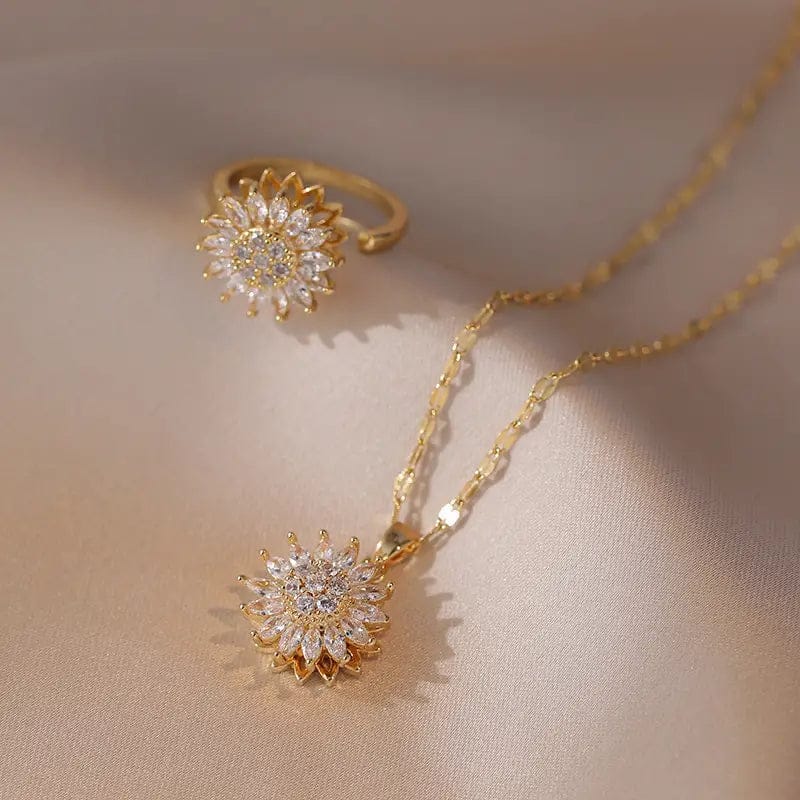 Pack de Joyería Girasol con Piedras Brillantes – Elegancia, Energía Positiva y Diseño Exclusivo | MisterTodo Perú - MisterTodo