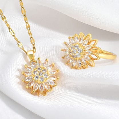 Pack de Joyería Girasol con Piedras Brillantes – Elegancia, Energía Positiva y Diseño Exclusivo | MisterTodo Perú - MisterTodo