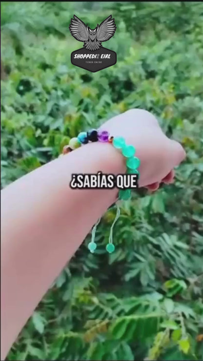Pulsera 7 Chakras con Piedras Naturales y Galleta de la Fortuna – Equilibrio, Bienestar y Estilo | MisterTodo Perú
